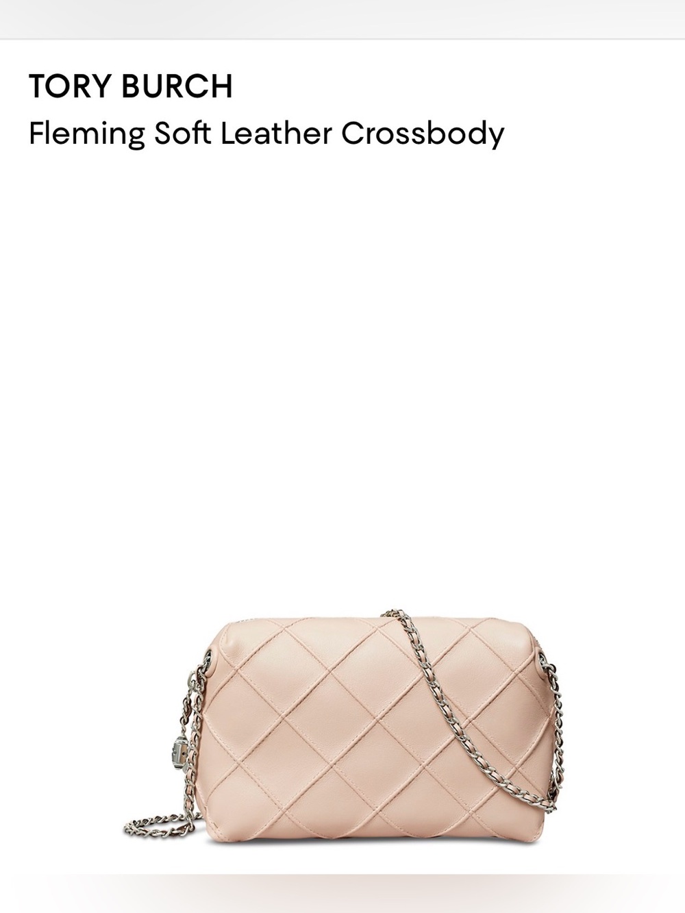 Tory Burch Fleming Soft Leather C/B. Soft Pink.